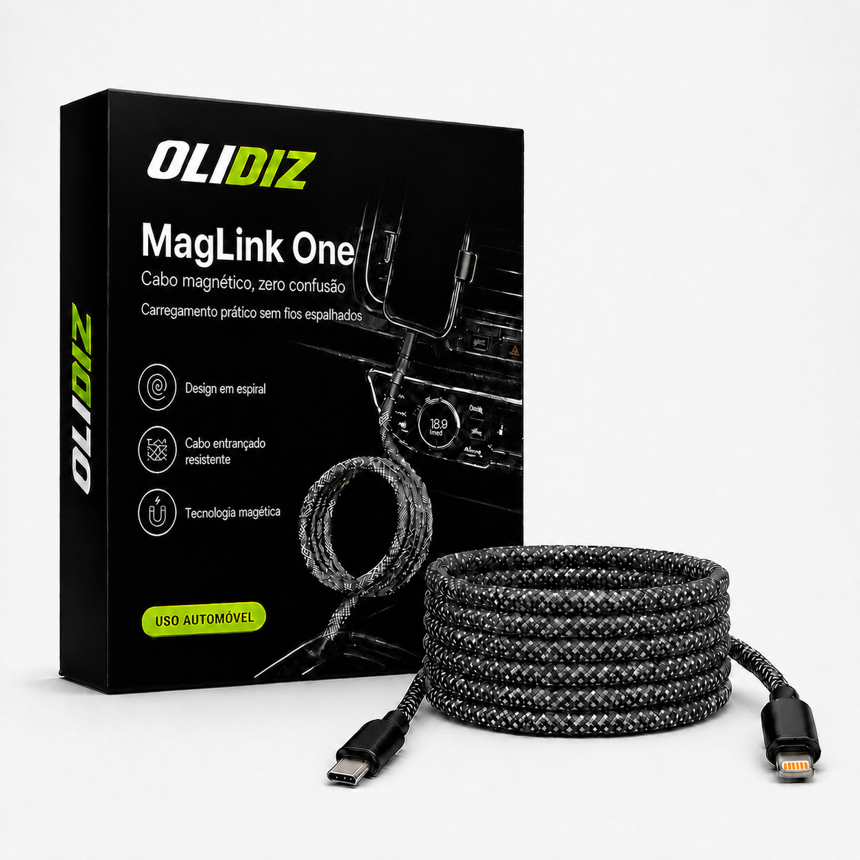 MagLink One - Cabo magnético, zero confusão